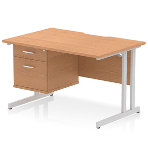 Impulse 1200 Silver Oak A4 Office Desk