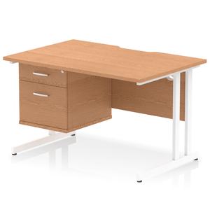 Impulse 1200 White Oak A4 Office Desk