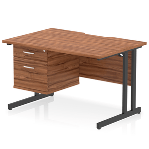 Impulse 1200 Black Walnut A4 Office Desk