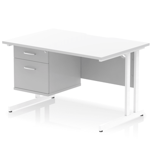 Impulse 1200 White A4 Office Desk