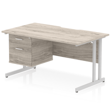 Load image into Gallery viewer, Impulse 1400 Silver Grey Oak A4 Office Desk
