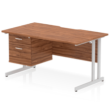 Load image into Gallery viewer, Impulse 1400 Silver Walnut A4 Office Desk
