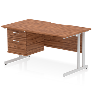 Impulse 1400 Silver Walnut A4 Office Desk