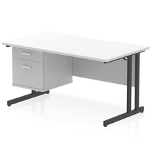 Load image into Gallery viewer, Impulse 1400 Black White A4 Office Desk
