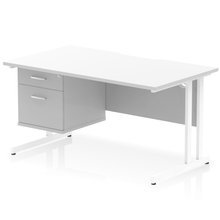 Load image into Gallery viewer, Impulse 1400 White A4 Office Desk
