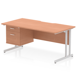 Impulse 1600 Silver Beech A4 Office Desk