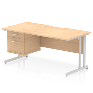 Impulse 1600 Silver Maple A4 Office Desk