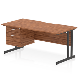 Impulse 1600 Black Walnut A4 Office Desk