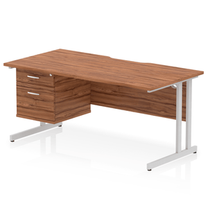 Impulse 1600 Silver Walnut A4 Office Desk