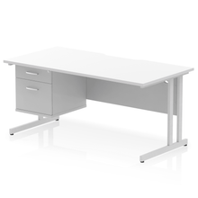 Load image into Gallery viewer, Impulse 1600 Silver White A4 Office Desk
