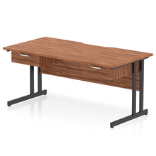 Load image into Gallery viewer, Impulse 1600 Black Walnut Scalloped Office Desk
