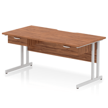 Load image into Gallery viewer, Impulse 1600 Silver Walnut Scalloped Office Desk
