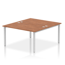 Load image into Gallery viewer, Dynamic Impulse 1400 Walnut Silver Bench Desk
