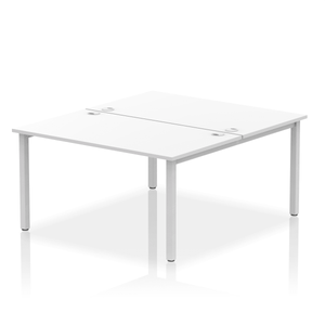 Dynamic Impulse 1400 White Silver Bench Desk