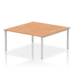 Dynamic Impulse 1600 Oak Silver Bench Desk