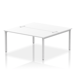 Dynamic Impulse 1600 White Silver Bench Desk