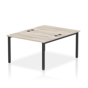 Dynamic Impulse 1200 Grey Oak Black Bench Desk