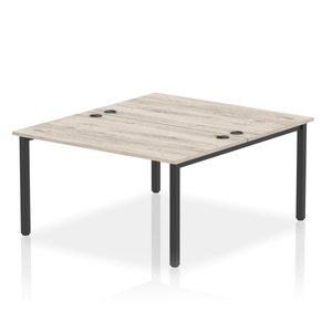 Dynamic Impulse 1400 Grey Oak Black Bench Desk