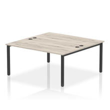 Load image into Gallery viewer, Dynamic Impulse 1600 Grey Oak Black Bench Desk
