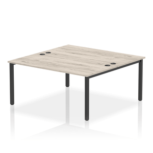 Dynamic Impulse 1600 Grey Oak Black Bench Desk