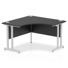 Load image into Gallery viewer, Small Corner Desk Black &amp; Silver
