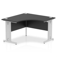 Load image into Gallery viewer, Compact Corner Desk Black &amp; Silver
