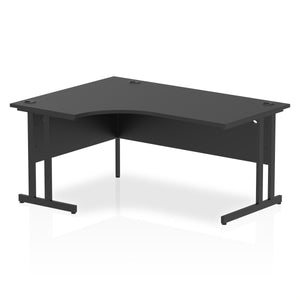 Impulse 160cm Black Corner Desk Left Hand