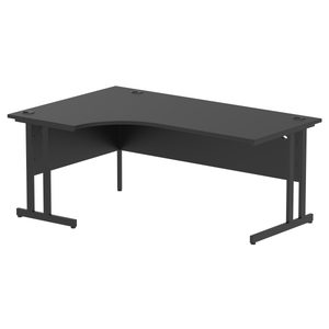 Impulse 180cm Black Corner Desk Left Hand