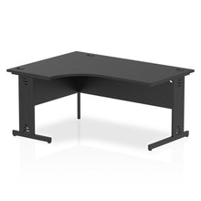 Load image into Gallery viewer, 160cm Black Corner PC Table Black Leg Left Hand
