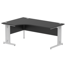 Load image into Gallery viewer, 180cm Black L Desk Silver Leg Left Hand
