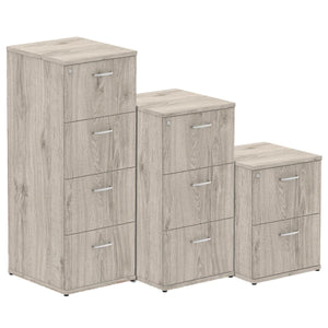 Impulse Grey Oak Wood File Cabinets
