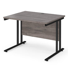 Load image into Gallery viewer, Maestro 1000 Grey Oak Black Office Desk
