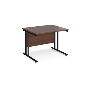 Maestro 1000 Walnut Black Office Desk