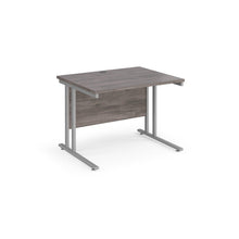 Load image into Gallery viewer, Maestro 1000 Grey Oak Silver Office Desk
