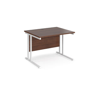 Maestro 1000 Walnut White Office Desk