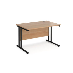 Maestro 1200 Beech Black Office Desk