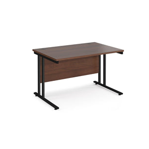 Maestro 1200 Walnut Black Office Desk