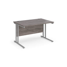 Load image into Gallery viewer, Maestro 1200 Grey Oak Silver Office Desk
