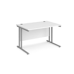 Maestro 1200 White Silver Office Desk