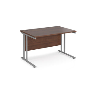 Maestro 1200 Walnut Silver Office Desk