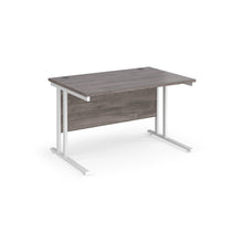 Load image into Gallery viewer, Maestro 1200 Grey Oak White Office Desk
