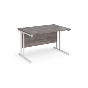 Maestro 1200 Grey Oak White Office Desk