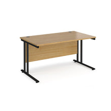 Load image into Gallery viewer, Maestro 1400 Oak Black Office Desk
