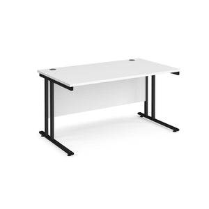 Maestro 1400 White Black Office Desk