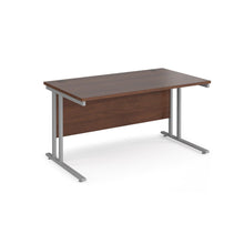 Load image into Gallery viewer, Maestro 1400 Walnut Silver Office Desk
