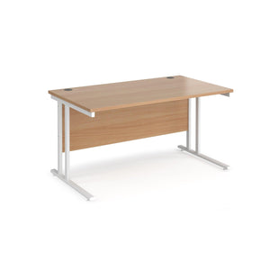 Maestro 1400 Beech White Office Desk