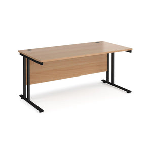 Maestro 1600 Beech Black Office Desk