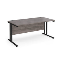 Load image into Gallery viewer, Maestro 1600 Grey Oak Black Office Desk
