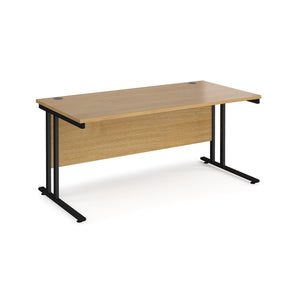 Maestro 1600 Oak Black Office Desk