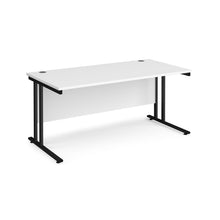 Load image into Gallery viewer, Maestro 1600 White Black Office Desk
